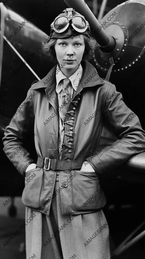 Pilot&#8217;s Pride: Amelia Earhart Standing Tall