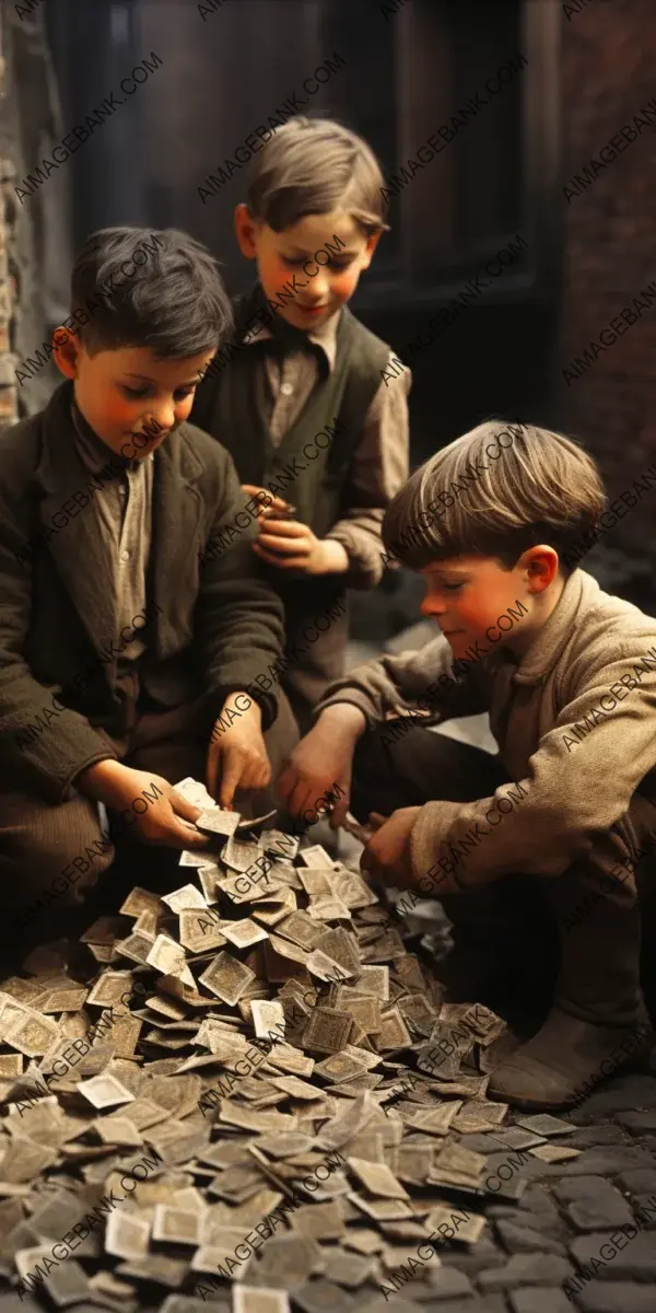 Money-Filled Playtime: Kids Engaging with Mounds of Cash