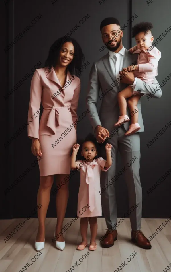 Parental Love: Mixed Race Mother and Father Holding Their Daughter