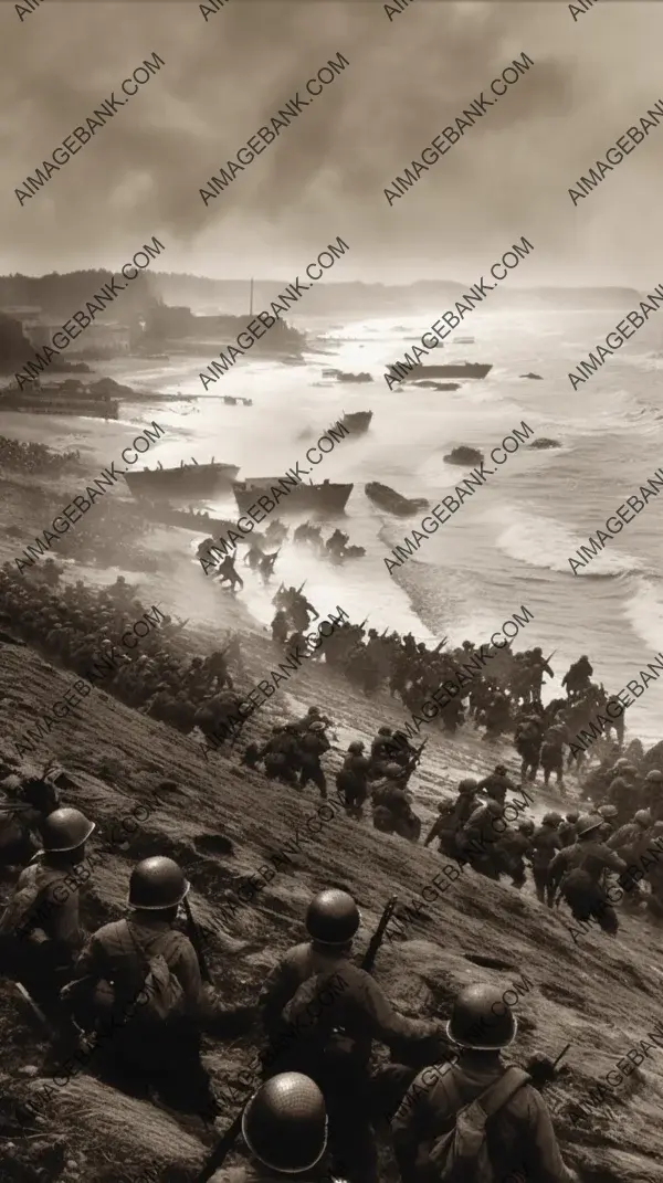 Compelling image brings to life the historic D-Day landings in Normandy