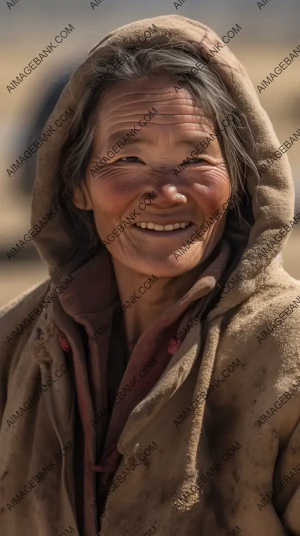 Elegant Tibetan-Chinese beauty, age 40 or so, in full body limp