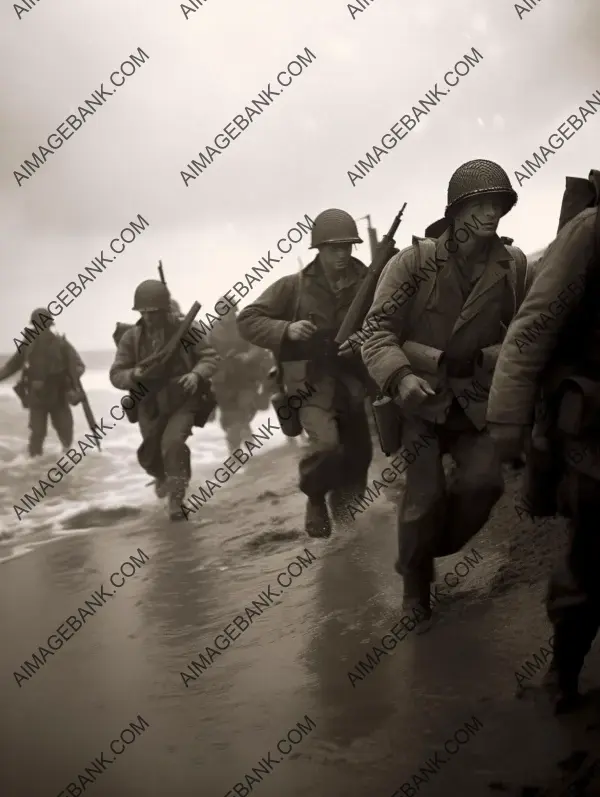 Courageous Soldiers Storm Normandy&#8217;s Beach