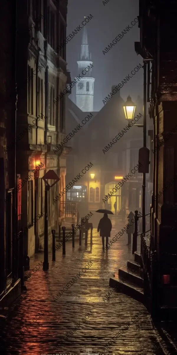 Dramatic Medieval London: Dark Rain and Fog in Photograph