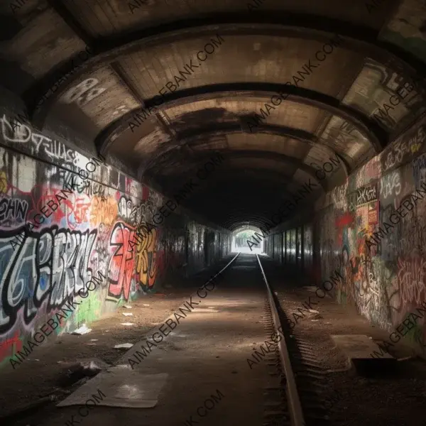 Immersed in the urban art scene: a graffiti-covered railway underpass