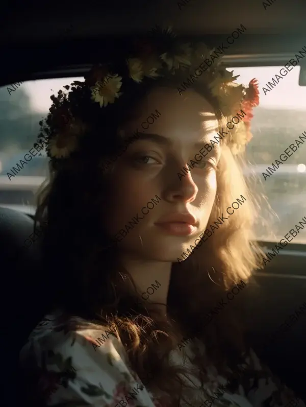 A Moment of Reflection: Girl Filling the Passenger Side of a Car