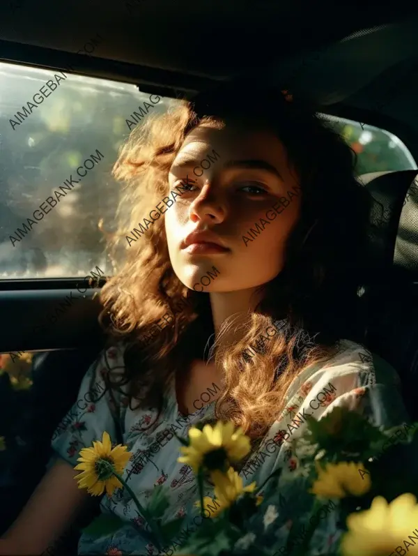 The Open Road: A Girl Filling the Passenger Side of a Car