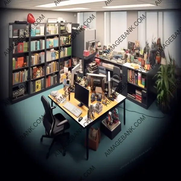 Office Space in Isometric Perspective