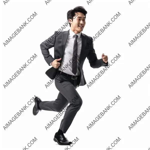 Running Portrait in Stylish Suit