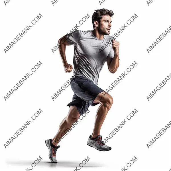 Runner Captured in Stock Photograph