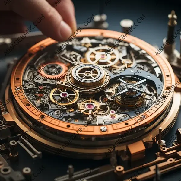 Master of Time: Intricate Shot of Watchmaker&#8217;s Craft