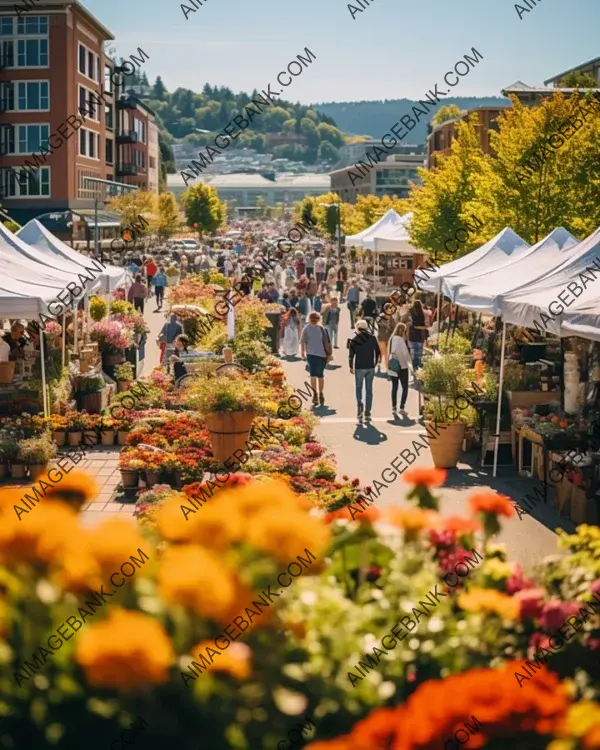 Market&#8217;s Palette: Vibrant Outdoor Scenes in Full Swing