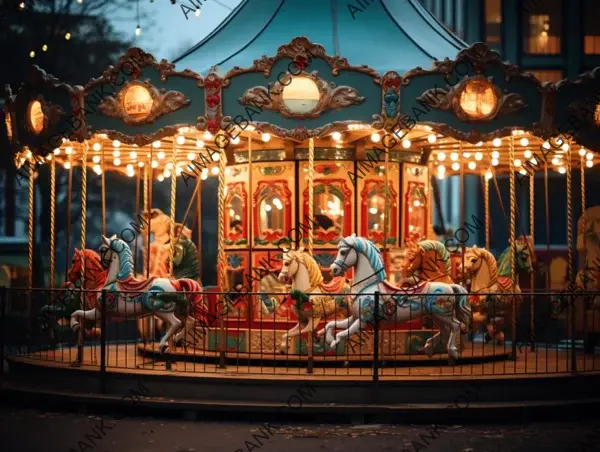 Nostalgic Carousel Ride: Vintage Charm in Motion