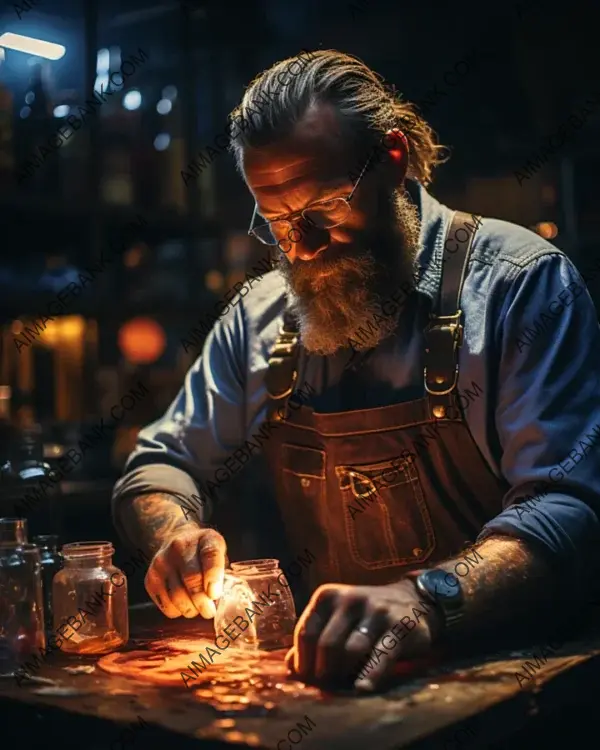 Sip of Creativity: Bartender&#8217;s Close-up Craftsmanship