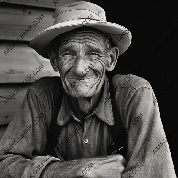 Compelling portrait of an elderly man