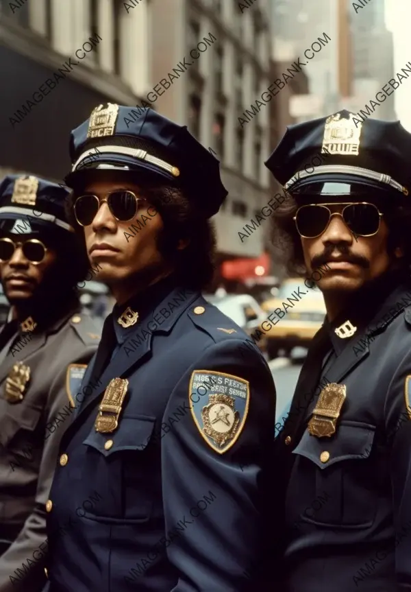 Iconic 1975 police style in New York City