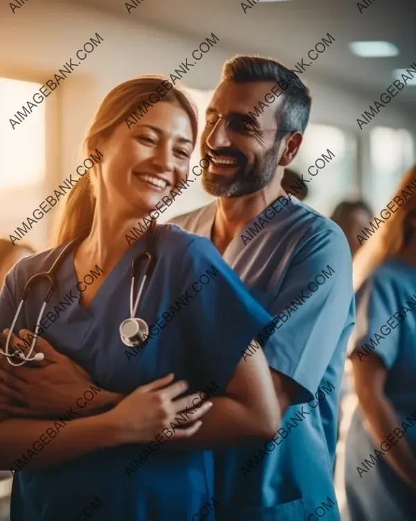 A glimpse of joy captured in a photograph of a nurse