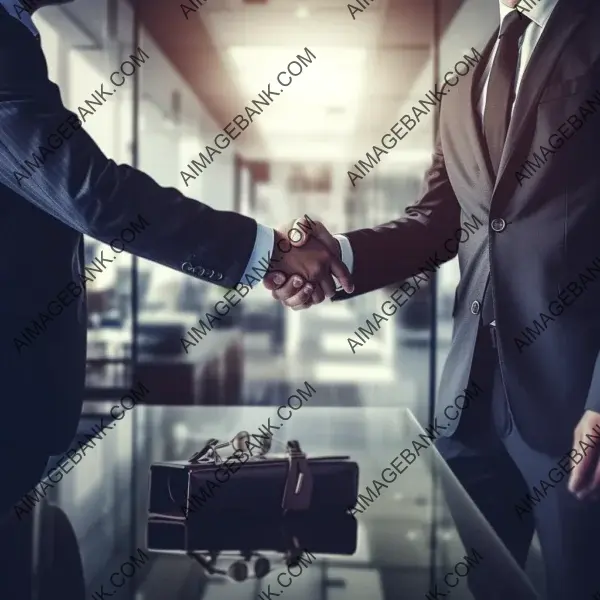 A handshake symbolizing a successful partnership between two business partners