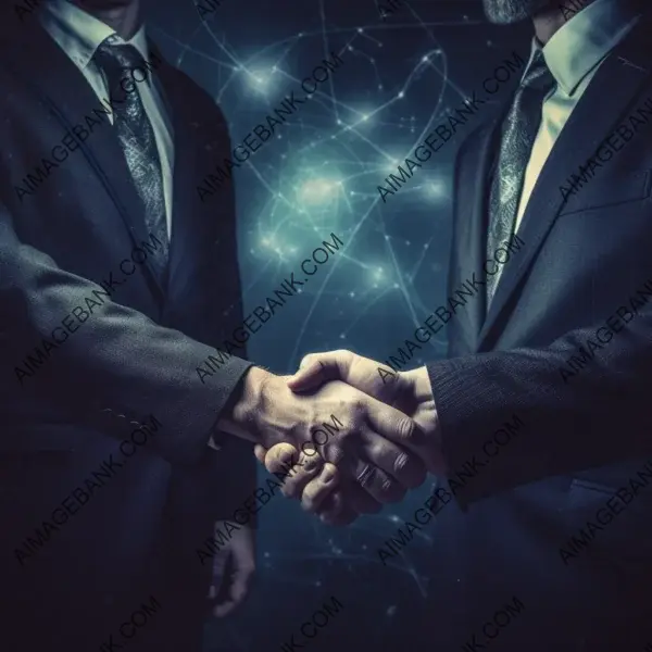 The bond between business partners expressed through a firm handshake