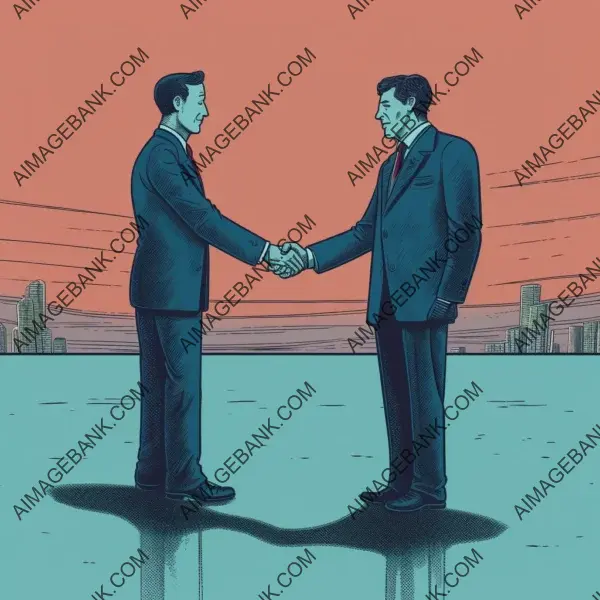 Business partners sealing a successful deal with a firm handshake