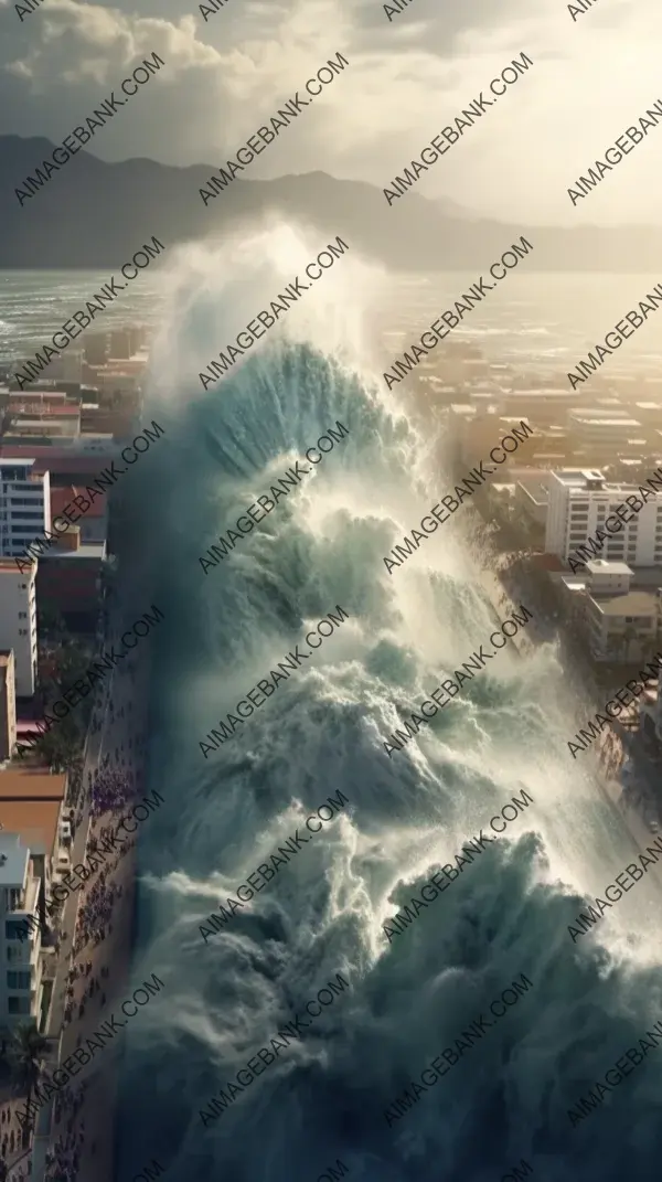 Dramatic Tsunami Impact Visuals