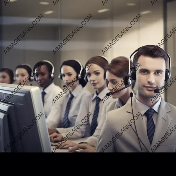 World Call Center Realistic Photo