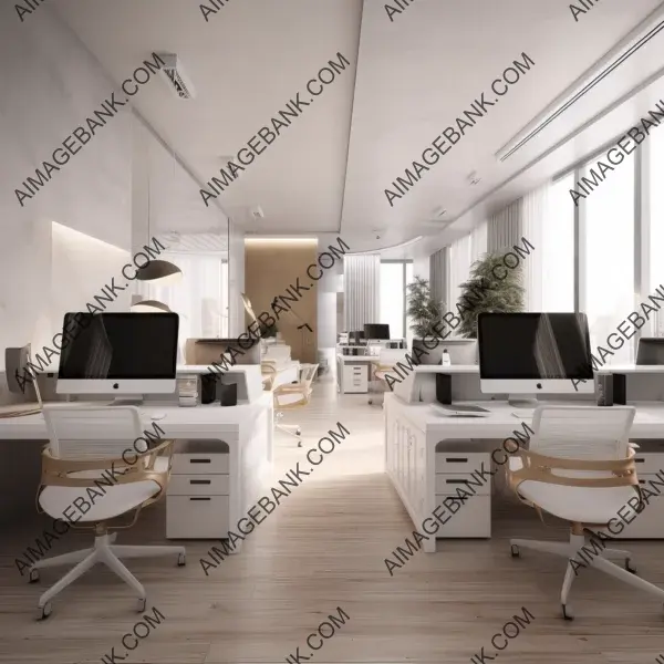 Modernity of an Office Work Area