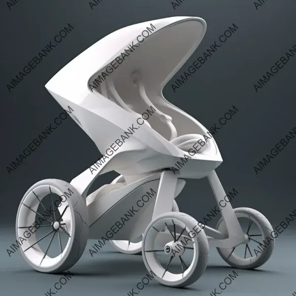 Futuristic Baby Stroller with Tesla Autonomous Robotics