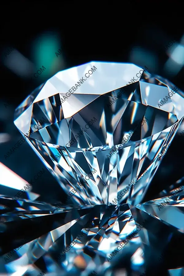 Captivating macro shot of a 45-carat diamond