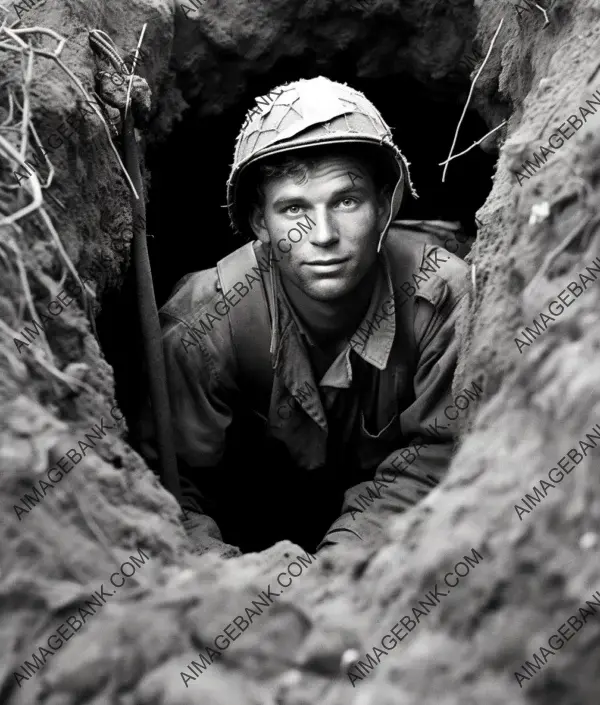 Captivating aerial perspective of a World War scene