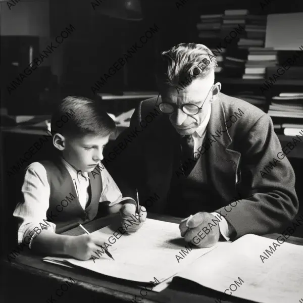 Captivating image of Samuel Beckett as a lecturer