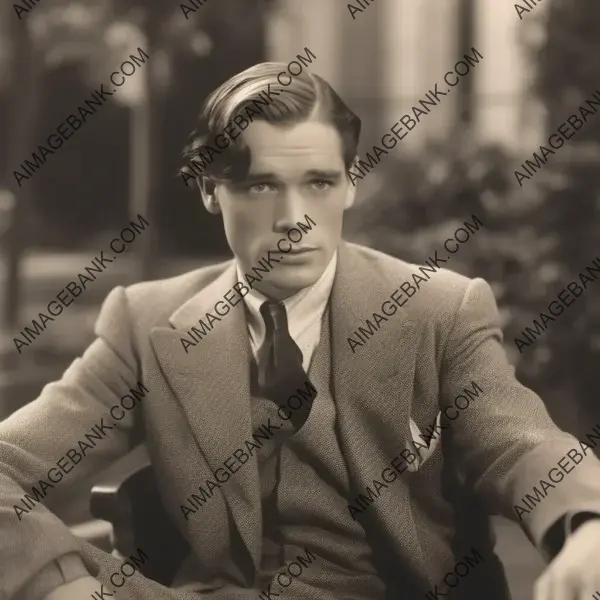 1930s Hollywood star portrayed in a youthful manner