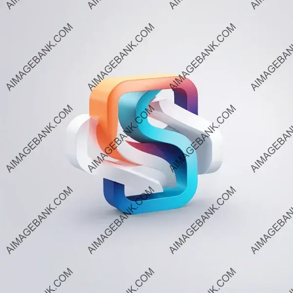 Unique 3D logo reflecting tech startup innovation.