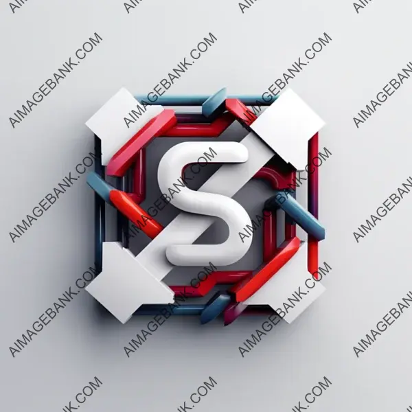 Innovative 3D logo embodying tech startup essence.