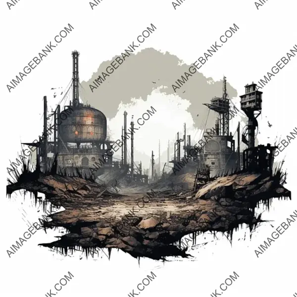 Futuristic logo design reflecting post-apocalyptic game themes.