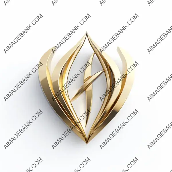 Metallic 3D logo exuding luxury and high-end jewelry appeal.