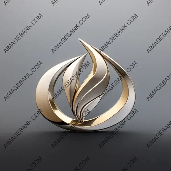 Luxurious metallic 3D logo capturing high-end jewelry essence.