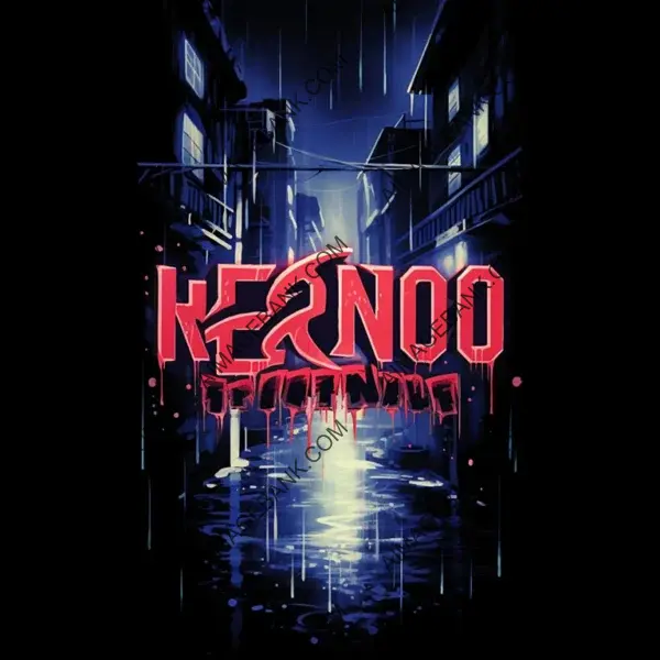 Embark on a shadowy journey with a neo Tokyo noir logo that captivates.