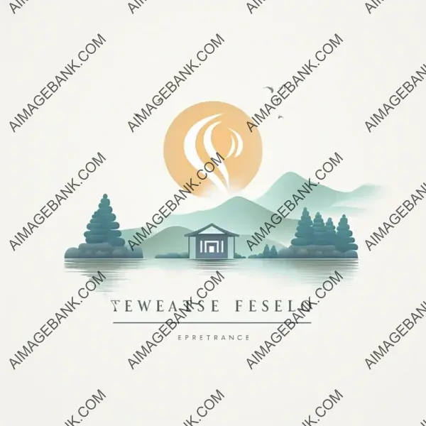 Develop a logo for a wellness retreat center that embodies tranquility and utilization.