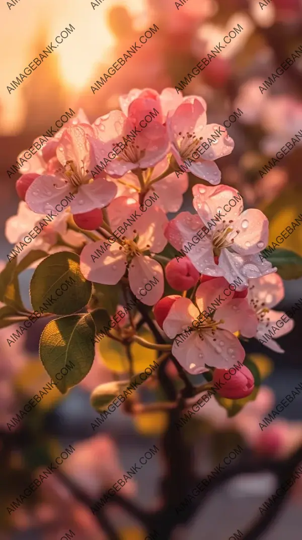 Magical beauty: Intimate apple blossom photo.