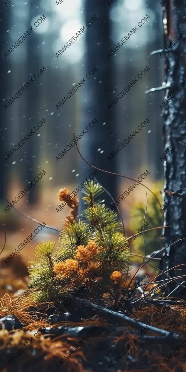 Captivating Macro Realism: Godly Close-Up Photography of Flat Forests