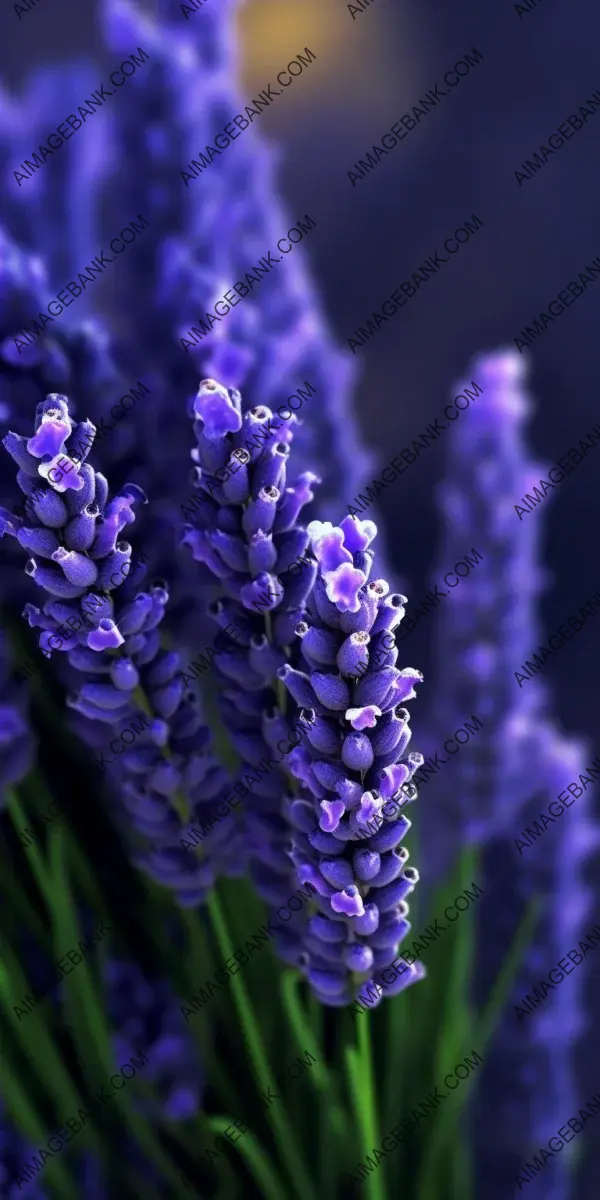 Captivating Macro Realism: Godly Close-Up Photography of Flat Lavender Fields