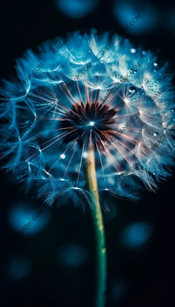 Up-close encounter: Ethereal blue dandelion in the city