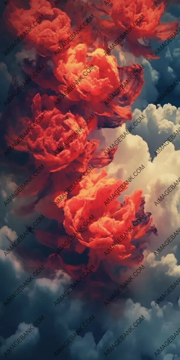 Blooming red: Captivating close-ups of imaginative clouds