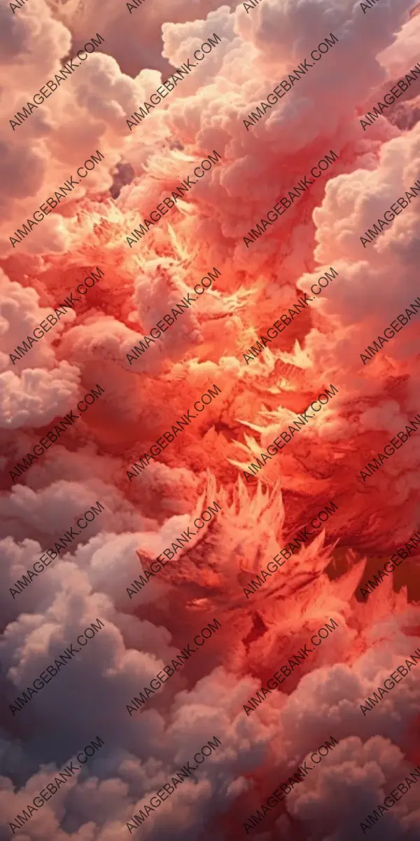 Unleashing imagination: Close-ups of blooming red clouds