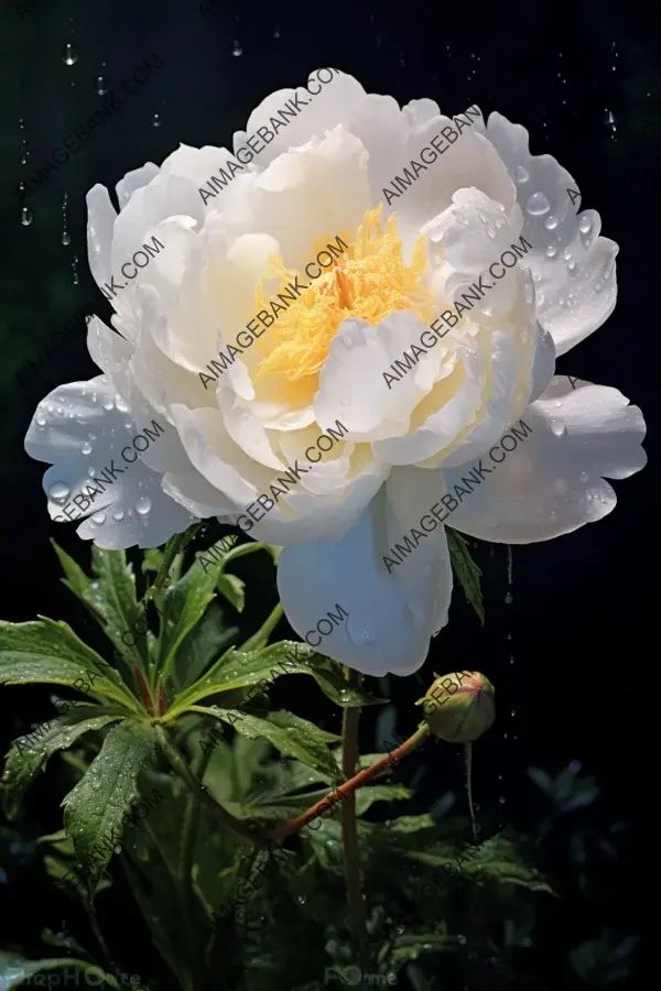 Celestial Perfection: Sun-Styled White Paeonia Lactiflora