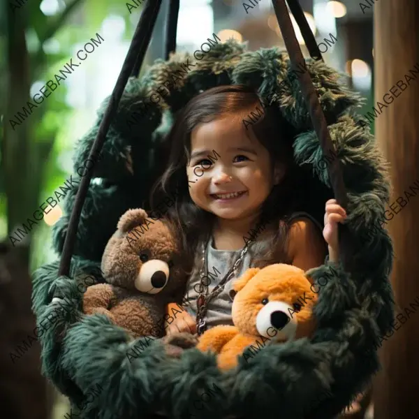 Playful Binturong Swinging in Jungle Frame