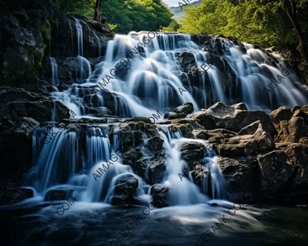 Captivating Cascade: Capturing the Majestic Beauty of a Waterfall in Exquisite Detail