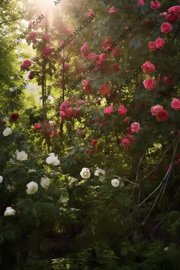 Discover the beauty of wild rose bushes in their untamed surroundings