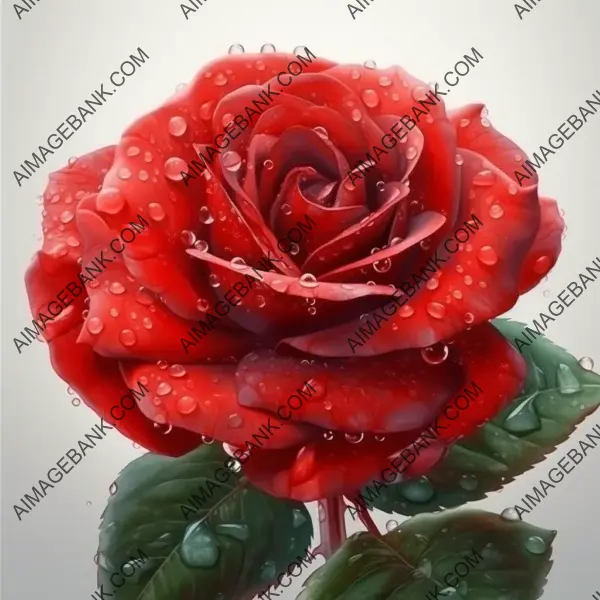 Realistic Red Rose&#8217;s Beauty