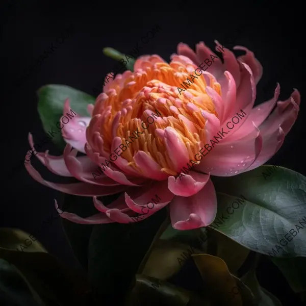 Intricate and Ornate Beauty of Floral Corpse Flower Against Black Background